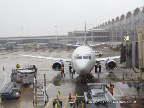 Docked US Airways plane - Dulles International Airport