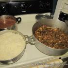 Haitian Food: Some Delicious Diri and Sòs pwa Legume at Grandma's Kitchen (Legumes with rice and beans)