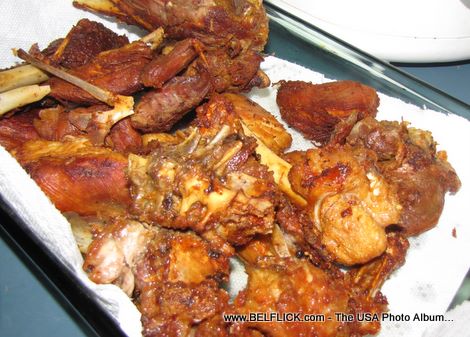 Haitian Thanksgiving Dinner - Fried Turkey (Kodenn Fri)