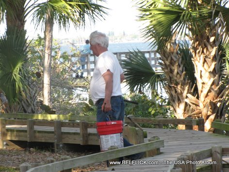 Fisherman At Castaway Point Park, Palm Bay Florida