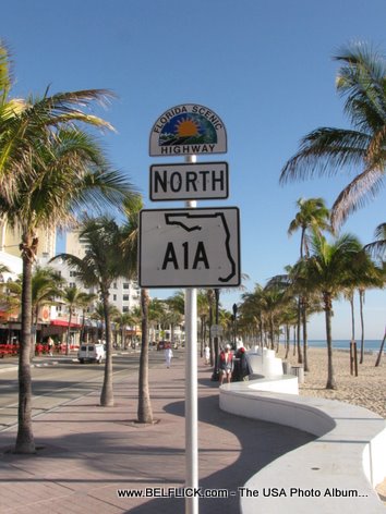 North A1A Street Sign Fort Lauderdale Beach Florida