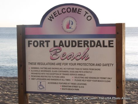Welcome Sign Fort Lauderdale Beach Florida