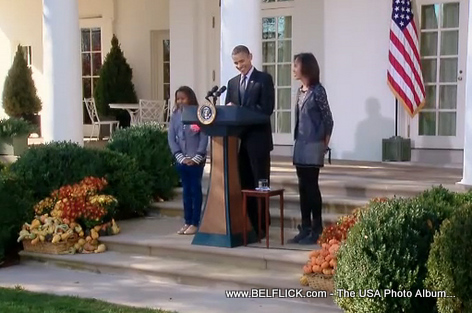 President Obama 2010 Turkey Pardon With Sacha And Malia