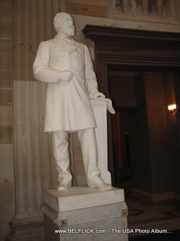 James A Garfield Statue Inside The United States Capitol Building