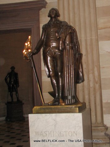 Georges Washington Statue Inside The United States Capitol Building